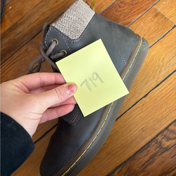 Dr Martens Maelly Brown Leather Ankle Boots Womens Size 7 Padded Collar Doc - Picture 10 of 10